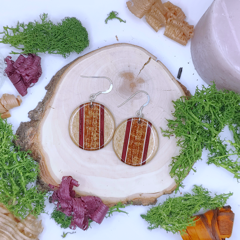 Boucles d'oreilles en bois